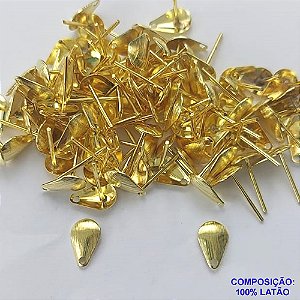 ACESSÓRIO NO BRUTO PRONTO PARA O BANHO - BASE PARA BRINCO COM PINO COMPRIDO GOTA TAMANHO 5x8MM  PESO DO PAR 0,3GR - VENDIDA POR PAR - BRU0001684