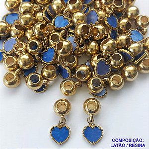 ACESSORIO NO BRUTO PRONTO PARA O BANHO - PINGENTE TIPO VAN CLEEF 10MM AZUL- BERLOQUE PARA PULSEIRA SIMILAR A PANDORA (PEÇA VENDIDA POR UNIDADE) PENDENTE ABS - PESO 0,8GR - BRU0001727