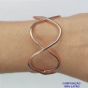 PULSEIRA (BRACELETE) NO BRUTO PRONTO PARA O BANHO - BRACELETE TRANÇADO VAZADO - PESO 17,4GR - COMPOSIÇÃO: 100% LATÃO - BRU10084