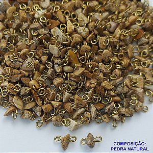 ACESSÓRIO NO BRUTO PRONTO PARA O BANHO - PEDRA NATURAL CASCALHO MARROM CASTROADO - TAMANHO MÉDIO 5MM - PESO MÉDIO 0,3GR (VENDIDA POR UNIDADE) - BRU0001822