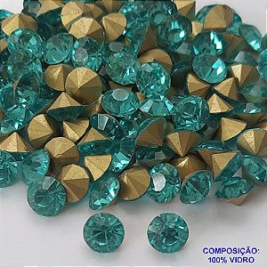 ACESSÓRIO NO BRUTO PRONTO PARA O BANHO - STRASS AZUL EM VIDRO (SS45) - TAMANHO 6X9MM - PESO 0,7GR - (PEÇA VENDIDA POR UNIDADE) BRU0001850