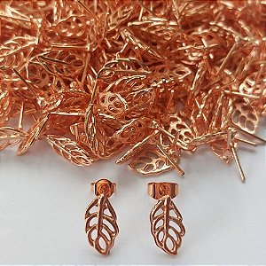 BRINCO NO BRUTO PRONTO PARA O BANHO - (CRIS) BRINCO DE PINO FOLHA 6X12MM - PESO TOTAL: 0,7GR -  BRU10534