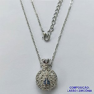 GARGANTILHA NO BRUTO PRONTO PARA O BANHO(CX86) - PINGENTE NOSSA SRA APARECIDA CRAVEJADO EM MICROS ZIRCÔNIAS - TAMANHO 16X24MM - PESO 6,7GR - COMPOSIÇÃO: LATÃO / ZIRCÔNIA - BRU10542