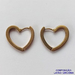 BRINCO BRUTO PRONTO BANHO (CX07) COM 1 FILEIRA DE MICRO ZIRCÔNIA FORMATO CORAÇÃO - TAMANHO 7MM -  PESO  TOTAL 3.7GR -  BRU10605