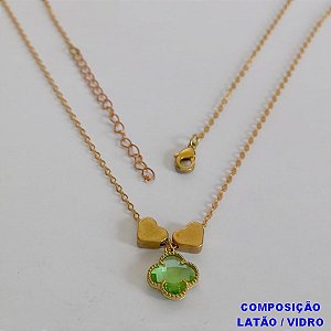 GARGANTILHA NO BRUTO PRONTO PARA O BANHO -COMPOSIÇÃO 100% LATÃO - PESO TOTAL 3,5GR - COM CORRENTE CADEADO DE 45CM+EXTENSOR - BRU10752