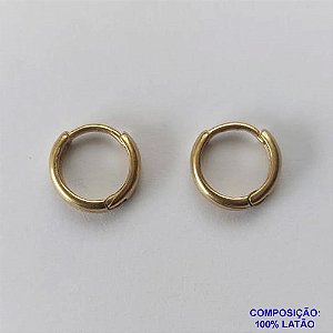 BRINCO NO BRUTO PRONTO BANHO - BRINCO ARGOLA - ARGOLINHA DE PRESSÃO (TRANQUETA) TAMANHO 11MM - LARGURA: 2MM - PESO TOTAL 1,4GR - BRU10822