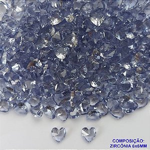 ACESSÓRIO NO BRUTO PRONTO PARA O BANHO - ZIRCÔNIA CORAÇÃO ROXA TAMANHO 6X6MM - PESO 1GR - BRU0001998
