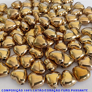 ACESSORIO NO BRUTO PRONTO PARA O BANHO (CX12)- COMPOSIÇÃO 100% LATÃO - CORAÇÃO 15MM(VENDAS POR UNIDADE) PESO 1,5GR - BRU0002015