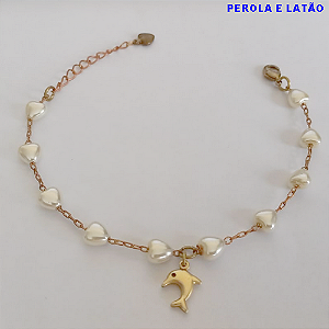 PULSEIRA NO PRUTO PRONTO PARA O BANHO(TODA EM  PEROLA  de 5MM  - DE 18CM - PESO TOTAL 4,2GR - BRU10995