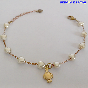 PULSEIRA NO PRUTO PRONTO PARA O BANHO(TODA EM  PEROLA  de 5MM  - DE 18CM - PESO TOTAL 4,2GR - BRU10996