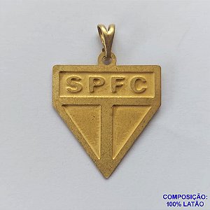 PINGENTE NO BRUTO PRONTO PARA O BANHO(cx50) - PINGENTE EM FOTOCORROSÃO TIME SÃO PAULO (FC5076) - TAMANHO 19x23MM - PESO TOTAL 1GR - BRU12544