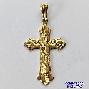 PINGENTE NO BRUTO PRONTO PARA O BANHO (CX09) -  PINGENTE CRUCIFIXO - TAMANHO: 19X31MM - PESO: 1,2GR - BRU12653