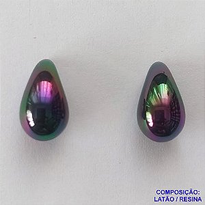 BRINCO NO BRUTO PRONTO PARA O BANHO (CX39) - BRINCO DE PINO FORMATO GOTA FURTA COR 8X15MM - PESO TOTAL: 1,5GR - BRU12662