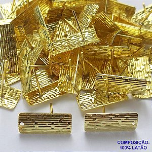 ACESSÓRIO NO BRUTO PRONTO PARA O BANHO - BASE PARA BRINCO COM PINO RETANGULAR - TAMANHO 7X17MM  PESO DO PAR 1,1GR - (VENDIDA POR PAR) - BRU0002144