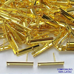 ACESSÓRIO NO BRUTO PRONTO PARA O BANHO - BASE PARA BRINCO COM PINO COMPRIDO - TAMANHO 3X20MM  PESO DO PAR 0,6GR - (VENDIDA POR PAR) - BRU0002148