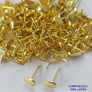 ACESSÓRIO NO BRUTO PRONTO PARA O BANHO - BASE PARA BRINCO COM PINO TIPO GOTA - TAMANHO 4X6MM  PESO DO PAR 0,5GR - (VENDIDA POR PAR) - BRU0002159