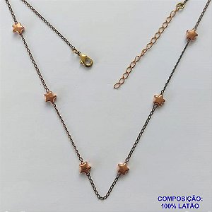SHOCKER BRUTO PRONTO PARA BANHO(CX70) - SHOCKER COM CORRENTE CADEADO E PINGENTE CADEADO COM ESTRELAS - TAMANHO 40CM + EXTENSOR - PESO: 1,8GR - FECHO LAGOSTA - BRU12750
