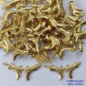 ACESSÓRIO NO BRUTO PRONTO PARA O BANHO (CX09) - ACESSÓRIO BOTA COWBOY DUPLA (643) - TAMANHO 20MM  PESO 1,2GR  - BRU0002166