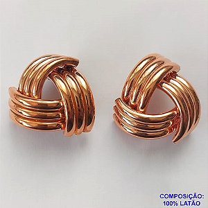 BRINCO NO BRUTO PRONTO PARA O BANHO - BRINCO DE PINO TRANÇADO - COMPOSIÇÃO: 100% LATÃO - TAMANHO 32MM - PESO TOTAL 16,6GR - BRU12761