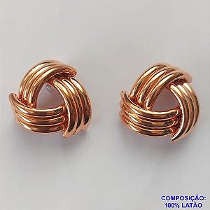BRINCO NO BRUTO PRONTO PARA O BANHO - BRINCO DE PINO TRANÇADO - COMPOSIÇÃO: 100% LATÃO - TAMANHO 23MM - PESO TOTAL 8,6GR - BRU12762