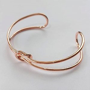 PULSEIRA (BRACELETE) NO BRUTO PRONTO PARA O BANHO - BRACELETE COM DETALHE EM NÓ - PESO 9GR - AJUSTÁVEL - BRU12780