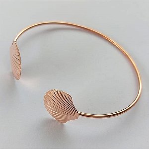 PULSEIRA (BRACELETE) NO BRUTO PRONTO PARA O BANHO(CX112) - BRACELETE COM CONCHAS - PESO 3,1GR - AJUSTÁVEL - BRU12781