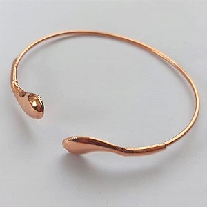 PULSEIRA (BRACELETE) NO BRUTO PRONTO PARA O BANHO(CX126) - BRACELETE GOTA - PESO 4,4GR - AJUSTÁVEL - BRU12782