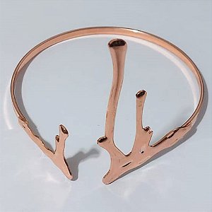 PULSEIRA (BRACELETE) ANTEBRAÇO NO BRUTO PRONTO PARA O BANHO - BRACELETE ANTEBRAÇO ESTILO MODERNO - PESO 14GR - AJUSTÁVEL - BRU12788