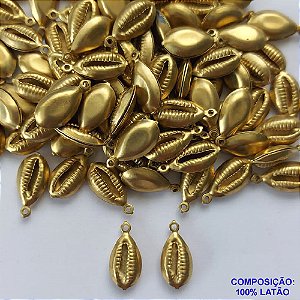 ACESSÓRIO NO BRUTO PRONTO PARA O BANHO (CX23) - BUZIOS 16MM (E2334) - PESO 0,4GR - COMPOSIÇÃO: 100% LATÃO - BRU0002214