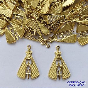 ACESSÓRIO NO BRUTO PRONTO PARA O BANHO (CX25) - NOSSA SRA APARECIDA 20MM (3782) - PESO 0,8GR - COMPOSIÇÃO: 100% LATÃO - BRU0002245