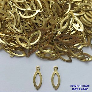 ACESSÓRIO NO BRUTO PRONTO PARA O BANHO (CX25) - NAVETE VAZADA 11MM (E2896) - PESO 0,1GR - COMPOSIÇÃO: 100% LATÃO - BRU0002250