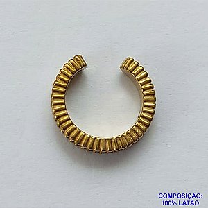 BRINCO NO BRUTO PARA BANHO(CX80) - EAR CUFF COM ZIRCÔNIAS - TAMANHO 2X12MM (VENDIDO POR UNIDADE) - PESO 1,3GR - BRU12833
