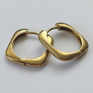BRINCO NO BRUTO PRONTO PARA O BANHO (CX25) - BRINCO ARGOLA QUADRADA 15MM - ARGOLINHA DE PRESSÃO - PESO: 3GR- COMPOSIÇÃO: 100% LATÃO - BRU12850