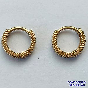 BRINCO NO BRUTO PRONTO BANHO(CX70) - BRINCO ARGOLA - (TRANQUETA) TAMANHO 10MM - LARGURA: 2MM - PESO TOTAL 1,1GR - BRU12878