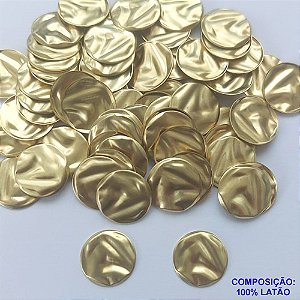 ACESSÓRIO NO BRUTO PRONTO PARA O BANHO (CX37) - ACESSORIO REDONDO MARTELADO 13MM (4980) -  PESO TOTAL 0,4GR - COMPOSIÇÃO: 100% LATÃO - BRU0002291