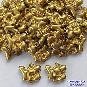 ACESSÓRIO NO BRUTO PRONTO PARA O BANHO (CX37) - ACESSÓRIO PALAVRA YES DUPLA 11X58MM (E1158) - PESO: 1,3GR - COMPOSIÇÃO: 100% LATÃO - BRU0002378