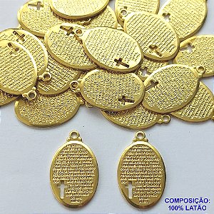 ACESSÓRIO NO BRUTO PRONTO PARA O BANHO (CX37) - ACESSÓRIO ORAÇÃO PAI NOSSO 20MM (3270) - PESO: 1,9GR - COMPOSIÇÃO: 100% LATÃO - BRU0002386