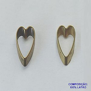 BRINCO NO BRUTO PRONTO PARA O BANHO(SUZI) - BRINCO DE PINO CORAÇÃO (BR559) - TAMANHO 12MM - PESO TOTAL 0,8GR - BRU13047