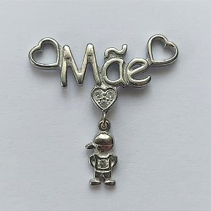 ACESSÓRIO NO BRUTO PRONTO PARA O BANHO (MAD)(CX40) - PINGENTE MÃE COM 1 MENINO - TAMANHO 24MM - PESO 1,7GR - BRU0002399
