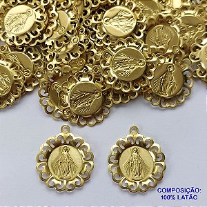 ACESSÓRIO NO BRUTO PRONTO PARA O BANHO - (549) MEDALHA NOSSA SRA DAS GRAÇAS 20MM - 0,8GR - BRU0002420