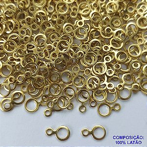ACESSÓRIO NO BRUTO PRONTO PARA O BANHO (POTE) - (E170) ARGOLA GRANDE E PEQUENA 7MM - PESO TOTAL 0,1GR - COMPOSIÇÃO: 100% LATÃO - BRU0002454