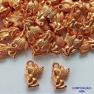 ACESSÓRIO NO BRUTO PRONTO PARA O BANHO - (CX40) (417) PINGENTE ANJO DUPLO 13MM - PESO TOTAL 0,4GR - COMPOSIÇÃO: ABS - BRU0002527