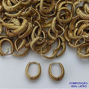 BRINCO NO BRUTO PRONTO PARA O BANHO(CX47) - BRINCO DE ARGOLA 5X14MM - COMPOSIÇÃO: 100% LATÃO - PESO TOTAL 2,5GR - BRU13305