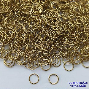 ACESSÓRIO NO BRUTO PRONTO PARA O BANHO - ARGOLINHA 6MM - PACOTE COM APROXIMADAMENTE 5000 UNIDADES - COMPOSIÇÃO: 100% LATÃO - BRU0002563