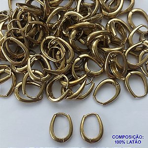 BRINCO NO BRUTO PRONTO PARA O BANHO(CX53) - BRINCO ARGOLA OVAL 13X17MM - PESO TOTAL 2,8GR - BRU13322