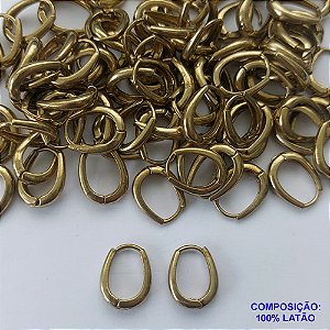 BRINCO NO BRUTO PRONTO PARA O BANHO(CX50) - BRINCO ARGOLA OVAL 12X15MM - PESO TOTAL 2GR - BRU13334