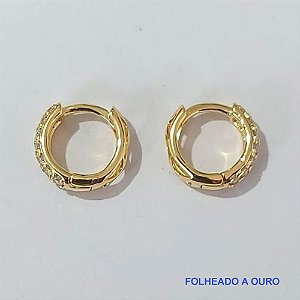 BRINCO FOLHEADO A OURO - BANHADO COM 5 MILÉSIMOS + VERNIZ DIAMOND - (ARJ171) BRINCO DE ARGOLA  36MM - OURO097