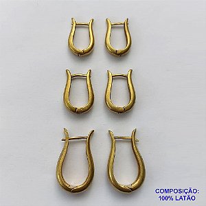 BRINCO NO BRUTO PRONTO PARA O BANHO(CX52) - BRINCO DE TRIO ARGOLA - TAMANHOS: 17/20/28MM - PESO TOTAL 12,8GR - BRU13339