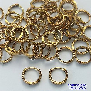 BRINCO NO BRUTO PRONTO PARA O BANHO(CX56) - (BX000426 TAM 12) BRINCO DE ARGOLA 13MM - COMPOSIÇÃO: 100% LATÃO - PESO TOTAL 1,8GR - BRU13353
