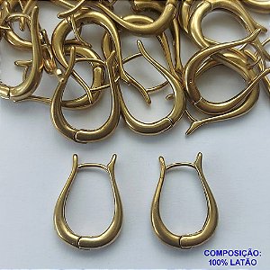 BRINCO NO BRUTO PRONTO PARA O BANHO - BRINCO DE ARGOLA 15X22MM - COMPOSIÇÃO: 100% LATÃO - PESO TOTAL 3,6GR - BRU13360
